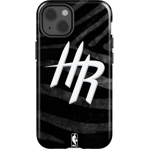 NBA Houston Rockets Black Animal Print iPhone 15 Impact Case