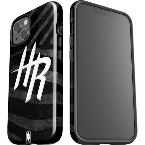 NBA Houston Rockets Black Animal Print iPhone 15 Impact Case