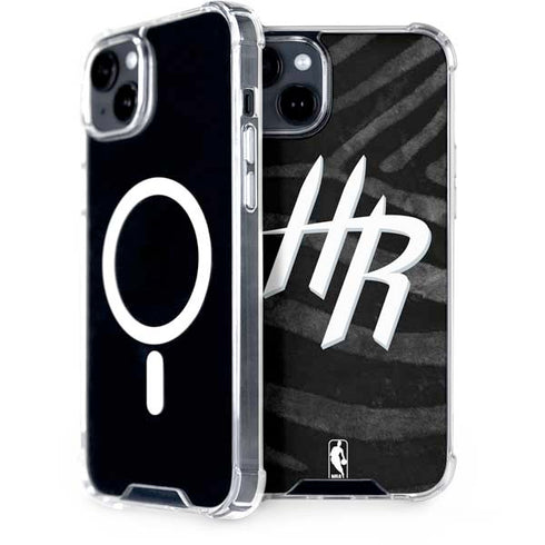 NBA Houston Rockets Black Animal Print iPhone 15 Plus MagSafe Case