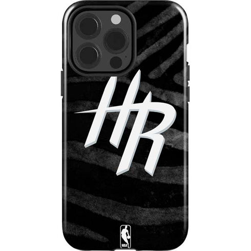 NBA Houston Rockets Black Animal Print iPhone 15 Pro Impact Case