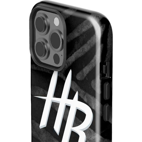 NBA Houston Rockets Black Animal Print iPhone 15 Pro Max Impact Case