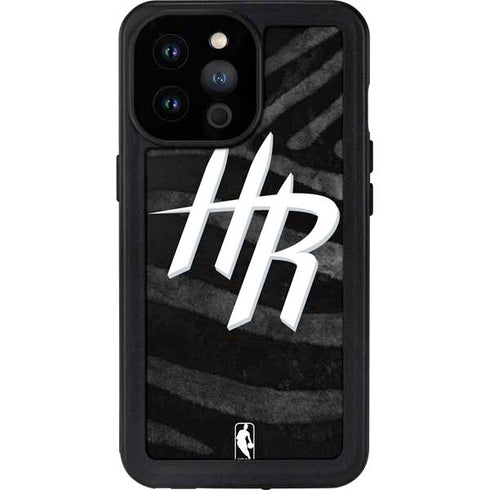 NBA Houston Rockets Black Animal Print iPhone 14 Pro Max Waterproof Case