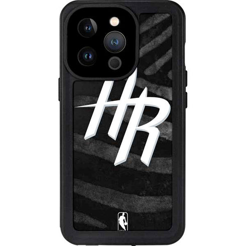 NBA Houston Rockets Black Animal Print iPhone 14 Pro Waterproof Case