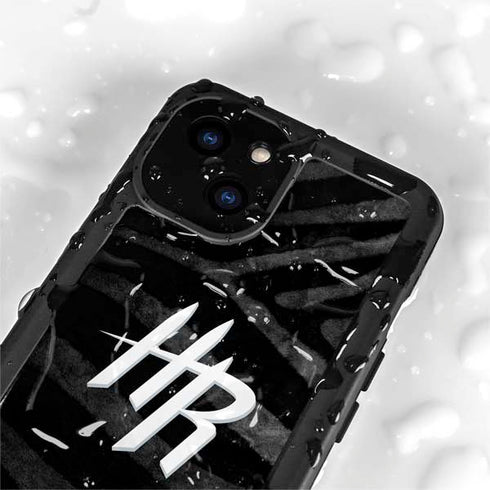 NBA Houston Rockets Black Animal Print iPhone 15 Waterproof Case