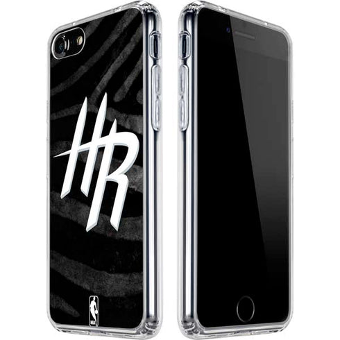NBA Houston Rockets Black Animal Print iPhone SE (2nd & 3rd Gen) Clear Case