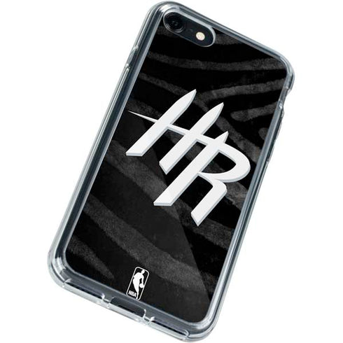 NBA Houston Rockets Black Animal Print iPhone SE (2nd & 3rd Gen) Clear Case