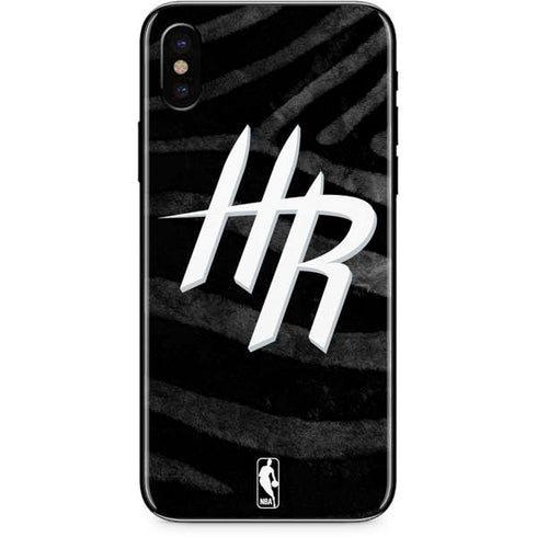 NBA Houston Rockets Black Animal Print iPhone X Skin