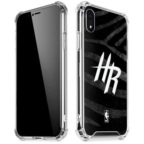 NBA Houston Rockets Black Animal Print iPhone XR Clear Case