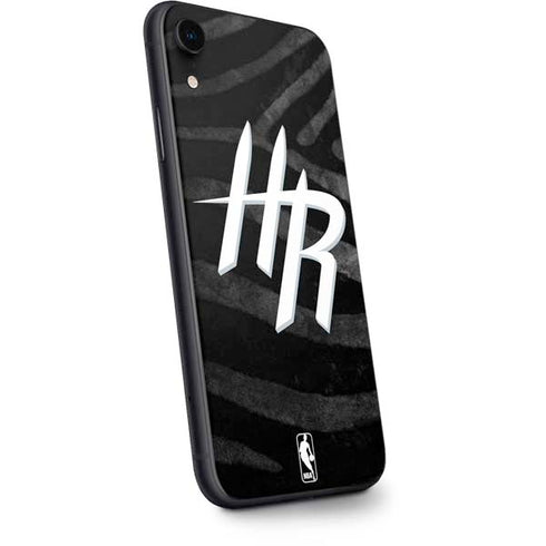 NBA Houston Rockets Black Animal Print iPhone XR Skin