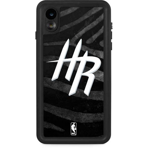 NBA Houston Rockets Black Animal Print iPhone XR Waterproof Case