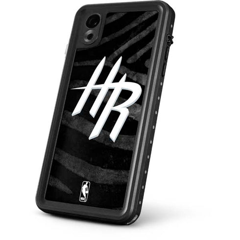 NBA Houston Rockets Black Animal Print iPhone XR Waterproof Case