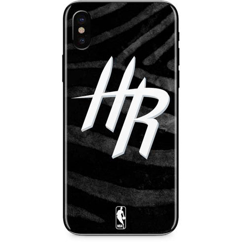 NBA Houston Rockets Black Animal Print iPhone XS Skin