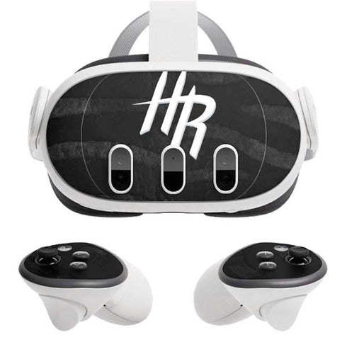 NBA Houston Rockets Black Animal Print Meta Quest 3 Skin