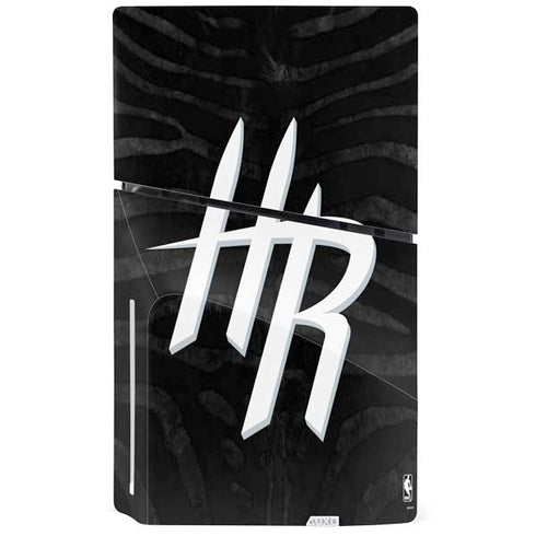 NBA Houston Rockets Black Animal Print PS5 Slim Disk Bundle Skin