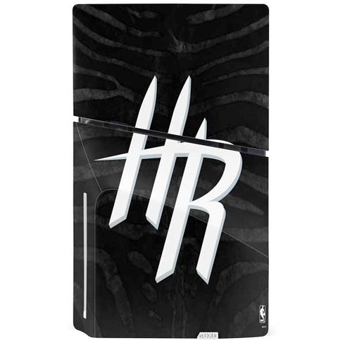 NBA Houston Rockets Black Animal Print PS5 Slim Disk Console Skin