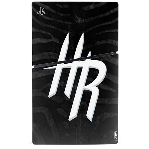NBA Houston Rockets Black Animal Print PS5 Slim Digital Edition Console Skin