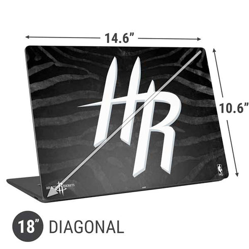 NBA Houston Rockets Black Animal Print Universal Laptop 18in (14.6 x 10.6in) Skin