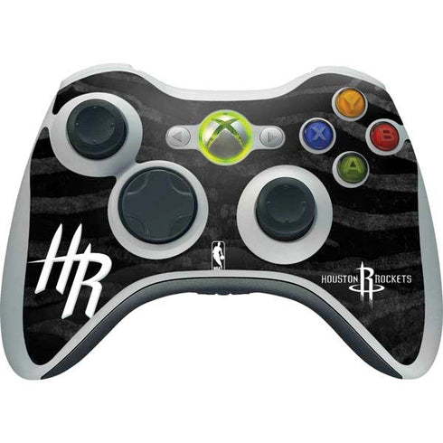 NBA Houston Rockets Black Animal Print Xbox 360 Wireless Controller Skin