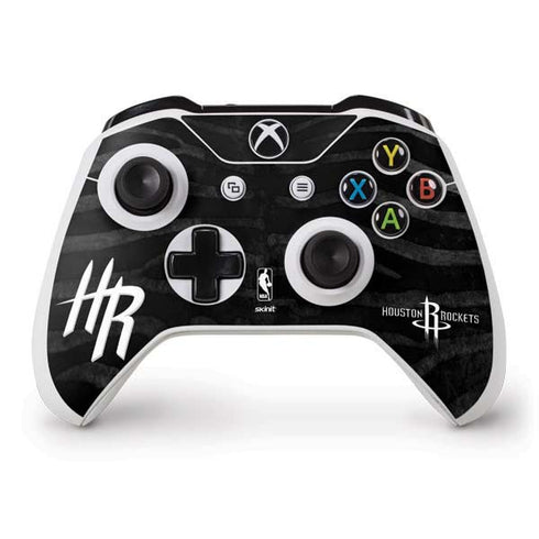 NBA Houston Rockets Black Animal Print Xbox One S Controller Skin