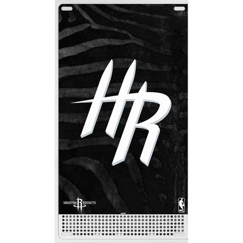 NBA Houston Rockets Black Animal Print Xbox Series S Console Skin