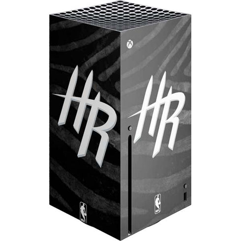 NBA Houston Rockets Black Animal Print Xbox Series X Console Skin
