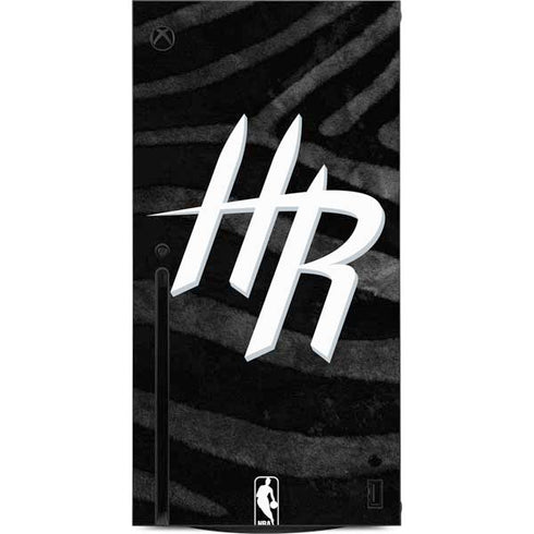 NBA Houston Rockets Black Animal Print Xbox Series X Console Skin