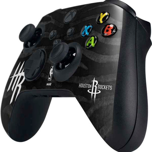 NBA Houston Rockets Black Animal Print Xbox Series X Controller Skin
