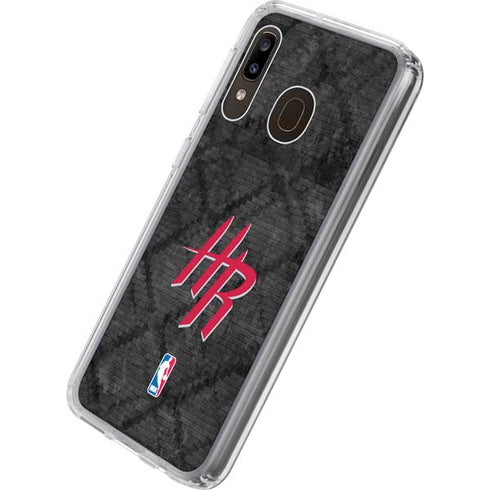 NBA Houston Rockets Dark Rust Galaxy A20 Clear Case