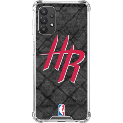 NBA Houston Rockets Dark Rust Galaxy A32 5G Clear Case