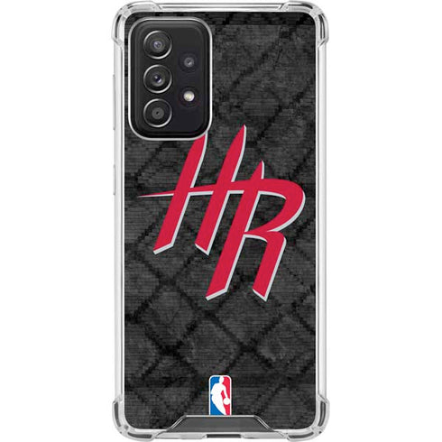 NBA Houston Rockets Dark Rust Galaxy A52 5G Clear Case