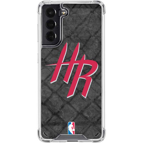 NBA Houston Rockets Dark Rust Galaxy S21 5G Clear Case
