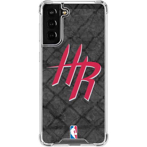 NBA Houston Rockets Dark Rust Galaxy S21 FE Clear Case