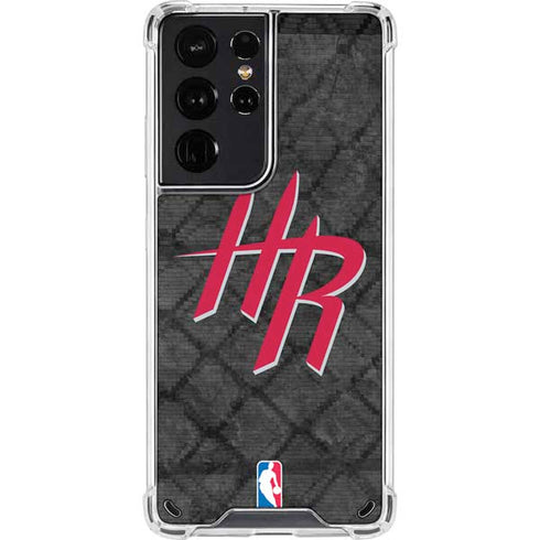NBA Houston Rockets Dark Rust Galaxy S21 Ultra 5G Clear Case