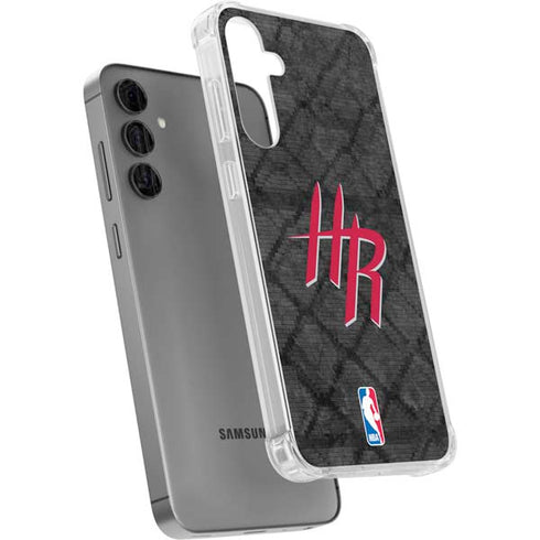 NBA Houston Rockets Dark Rust Galaxy S24 Plus Clear Case