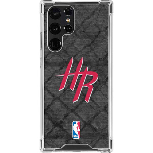 NBA Houston Rockets Dark Rust Galaxy S24 Ultra Clear Case