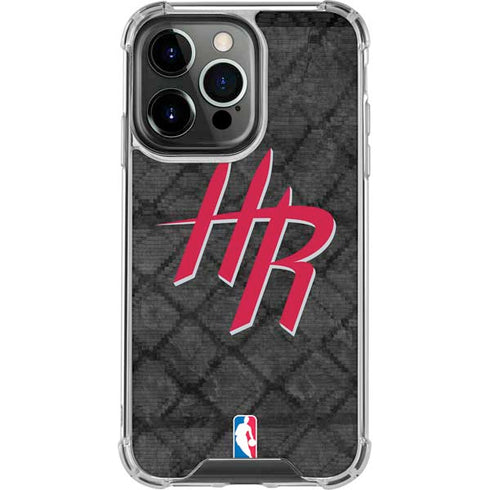 NBA Houston Rockets Dark Rust iPhone 15 Pro Clear Case