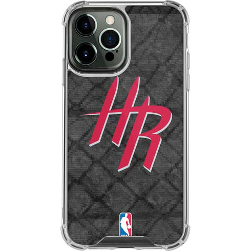 NBA Houston Rockets Dark Rust iPhone 14 Pro Max Clear Case