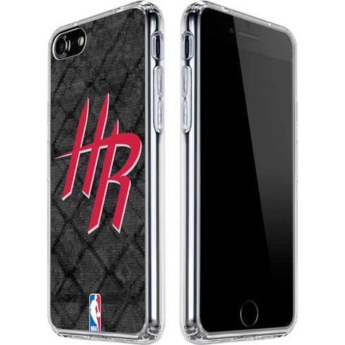 NBA Houston Rockets Dark Rust iPhone SE (2nd & 3rd Gen) Clear Case