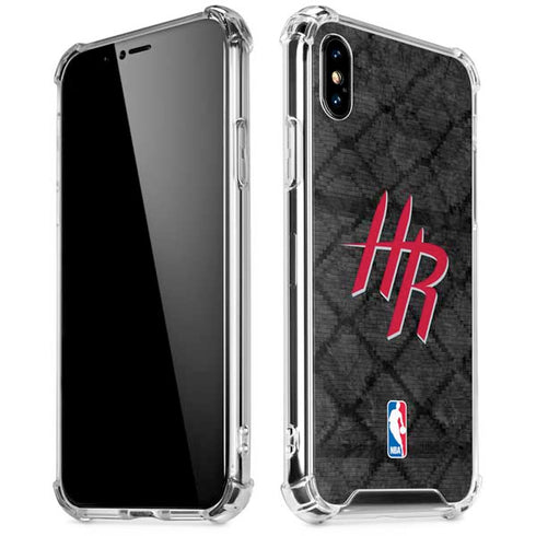 NBA Houston Rockets Dark Rust iPhone XS Max Clear Case