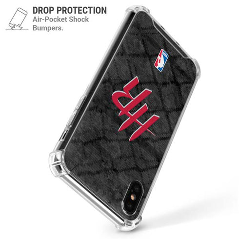 NBA Houston Rockets Dark Rust iPhone XS Max Clear Case