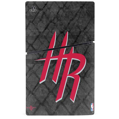 NBA Houston Rockets Dark Rust PS5 Slim Disk Console Skin