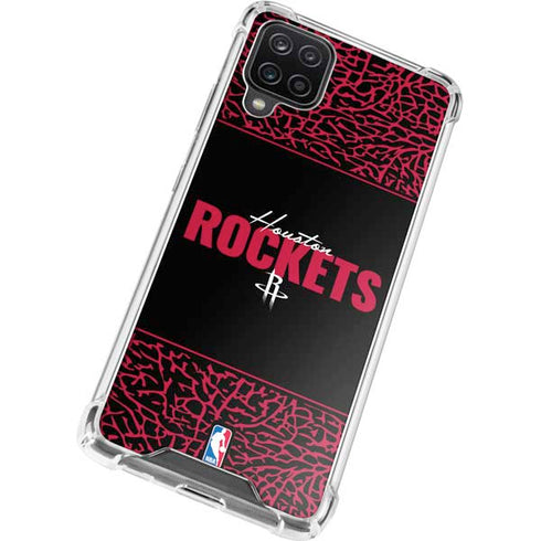 NBA Houston Rockets Elephant Print Galaxy A12 Clear Case