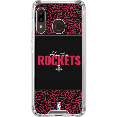 NBA Houston Rockets Elephant Print Galaxy A30 Clear Case