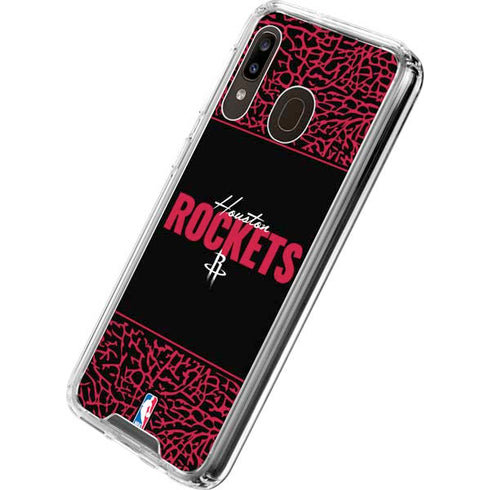 NBA Houston Rockets Elephant Print Galaxy A30 Clear Case