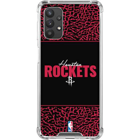NBA Houston Rockets Elephant Print Galaxy A32 5G Clear Case