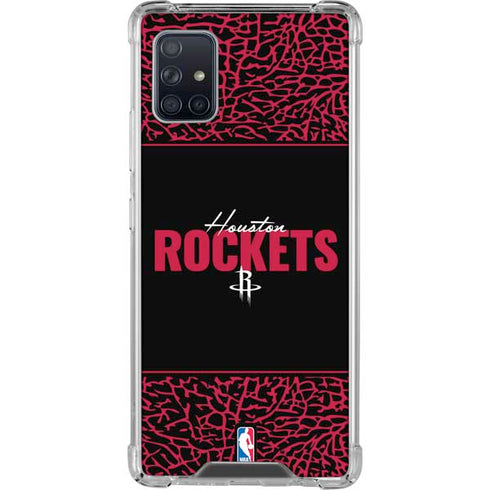 NBA Houston Rockets Elephant Print Galaxy A51 5G Clear Case
