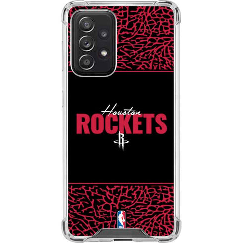 NBA Houston Rockets Elephant Print Galaxy A52 5G Clear Case