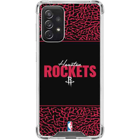 NBA Houston Rockets Elephant Print Galaxy A72 5G Clear Case
