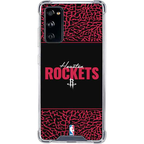 NBA Houston Rockets Elephant Print Galaxy S20 FE Clear Case