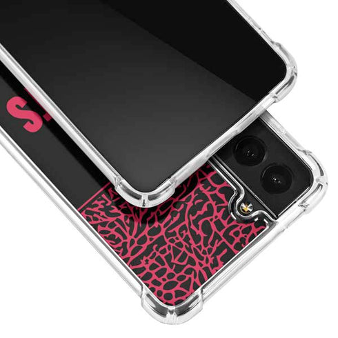 NBA Houston Rockets Elephant Print Galaxy S21 5G Clear Case